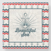 Nautisch Stenen Onderzetter (Voorkant)