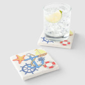 Nautisch Stenen Onderzetter (Zijkant)