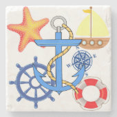 Nautisch Stenen Onderzetter (Voorkant)