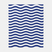 Nautisch Stijlvol Wavy Stripes Decor Fleece Deken (Voorkant)