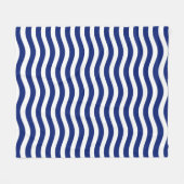 Nautisch Stijlvol Wavy Stripes Decor Fleece Deken (Voorkant (Horizontaal))