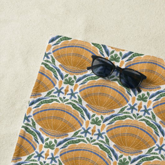 Nautisch strand aan zee gooien strandlaken (In situ)