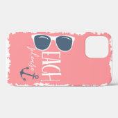 Nautisch strand alsjeblieft Anchor zonnebril Case-Mate iPhone Case (Achterkant (horizontaal))