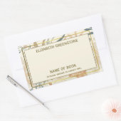 Nautisch strand Auteur Handtekening Boekplaat Rechthoekige Sticker (Envelop)