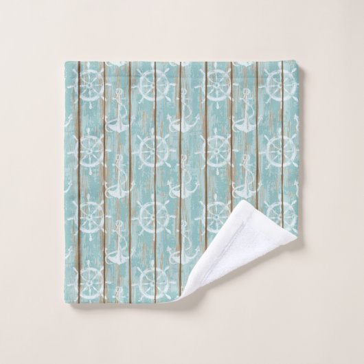 Nautisch strand bad handdoek (Wasdoekje)