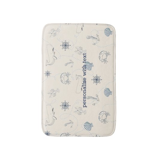 Nautisch strand badmat (Voorkant Verticaal)