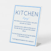 Nautisch strand Blue Kitchen Counter Sign Reclamebord Met Voetstuk (Voorkant)