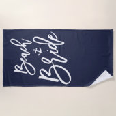 Nautisch strand bruid badhanddoek met anker in mar (Voorkant)