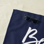 Nautisch strand bruid badhanddoek met anker in mar (In situ)