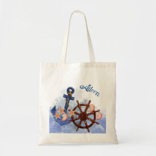 Nautisch strand bruiloft bruidsmeisje cadeau tote bag