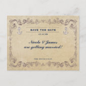  nautisch strand bruiloft Save the Date Kaart (Voorkant)
