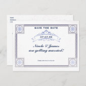  nautisch strand bruiloft Save the Date Kaart (Voorkant / Achterkant)