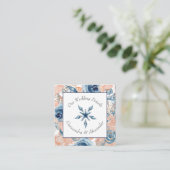 Nautisch strand bruiloft schelpen zeesterren informatiekaartje (Staand voorkant)