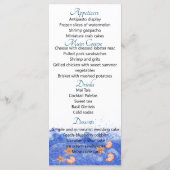 Nautisch strand bruiloft thema menu (Achterkant)