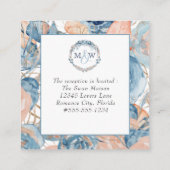 Nautisch strand bruiloft zeeschelpen zeesterren En Informatiekaartje (Achterkant)