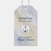 Nautisch / Strand Dode Zee Zout Klei Handgemaakte  Cadeaulabel (Voorkant)