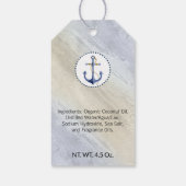 Nautisch / Strand Dode Zee Zout Klei Handgemaakte  Cadeaulabel (Achterkant)