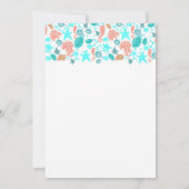 Nautisch Strand Hart - Ocean Treasures Wedding Kaart (Achterkant)