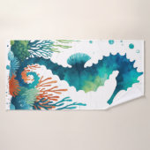 Nautisch/strand/kustzeepaardkunst Badhanddoek (Badhanddoek)