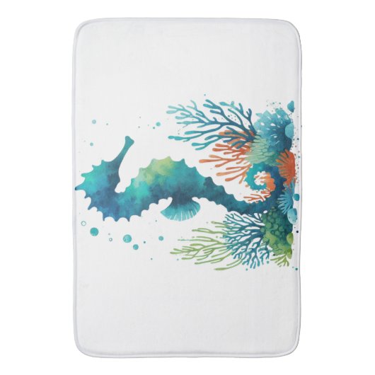 Nautisch/strand/kustzeepaardkunst Badmat (Voorkant Verticaal)