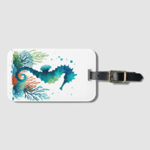 Nautisch/strand/kustzeepaardkunst Bagagelabel