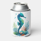 Nautisch/strand/kustzeepaardkunst Blikjeskoeler (Blikje Achterkant)