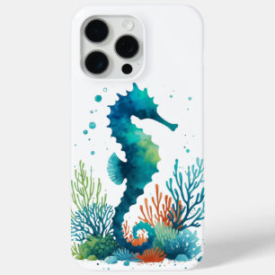 Nautisch/strand/kustzeepaardkunst iPhone 15 Pro Max Hoesje