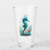 Nautisch/strand/kustzeepaardkunst Glas (Achterkant)