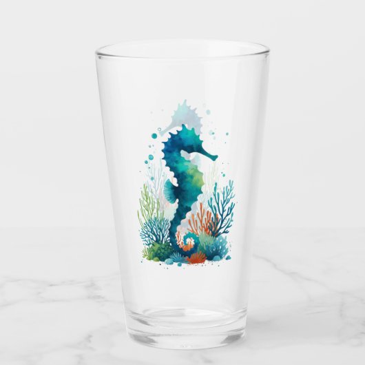 Nautisch/strand/kustzeepaardkunst Glas (Voorkant)
