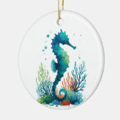 Nautisch/strand/kustzeepaardkunst Keramisch Ornament (Links)