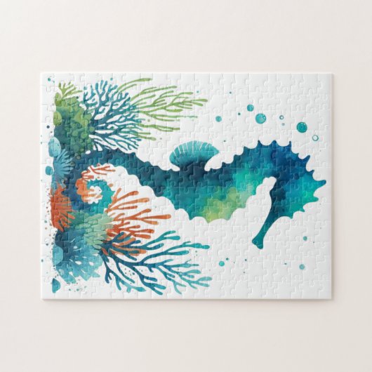 Nautisch/strand/kustzeepaardkunst Legpuzzel (Horizontaal)