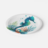 Nautisch/strand/kustzeepaardkunst Papieren Bordje (Gekanteld)