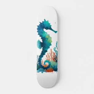 Nautisch/strand/kustzeepaardkunst Persoonlijk Skateboard