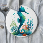 Nautisch/strand/kustzeepaardkunst Ronde Button 6,0 Cm (In situ)