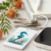 Nautisch/strand/kustzeepaardkunst Sleutelhanger (Voorkant Rechts)