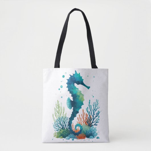 Nautisch/strand/kustzeepaardkunst Tote Bag (Voorkant)