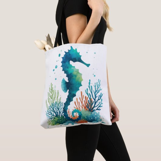 Nautisch/strand/kustzeepaardkunst Tote Bag (Dichtbij)