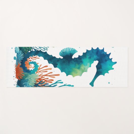 Nautisch/strand/kustzeepaardkunst Yogamat (Voorkant (horizontaal))