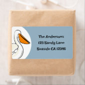 Nautisch strand pelikaan retouradres etiket (Insitu)