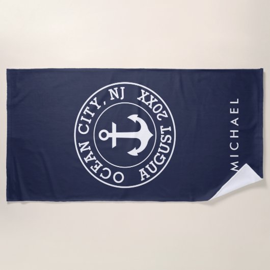 Nautisch strand strandlaken (Voorkant)