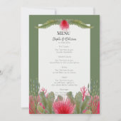 Nautisch strand thema bruiloft receptie Menu Kaart (Voorkant)