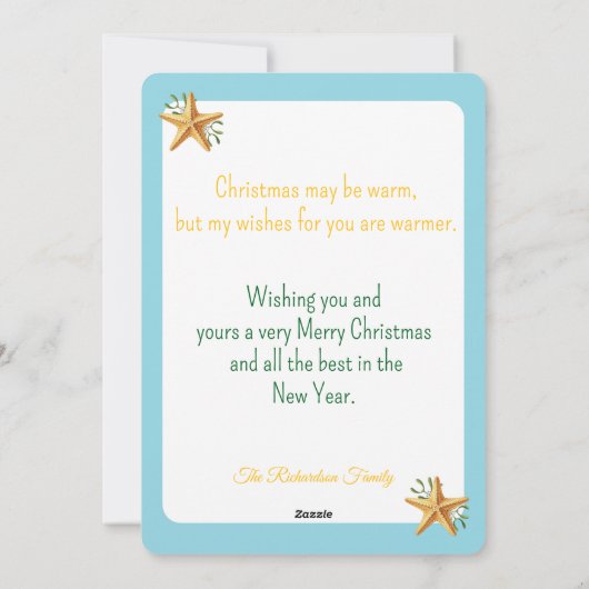 Nautisch strand thema vakantie Kaart (Achterkant)