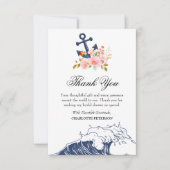 Nautisch strand thema Vrijgezellenfeest Bedankkaart (Voorkant)