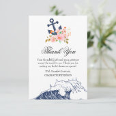 Nautisch strand thema Vrijgezellenfeest Bedankkaart (Staand voorkant)
