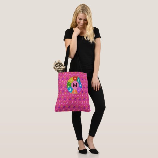 Nautisch strand tote bag (Op model)