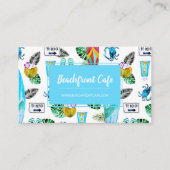 Nautisch strand Tropisch Visitekaartje (Voorkant)