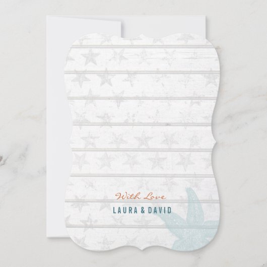 Nautisch strand | Uitnodiging tot weddenschappen (Voorkant)