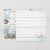 Nautisch strand | Uitnodiging tot weddenschappen (Voorkant / Achterkant)