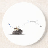 Nautisch strand uniek elegant minimalistisch kustg zandsteen onderzetter (Voorkant)