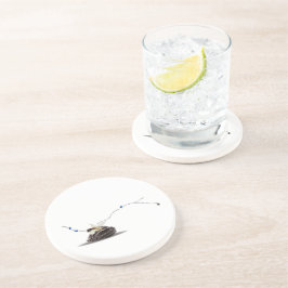 Nautisch strand uniek elegant minimalistisch kustg zandsteen onderzetter